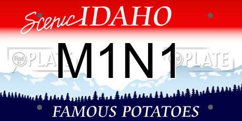 M1N1 Idaho License Plate