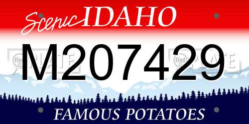 M207429 Idaho License Plate