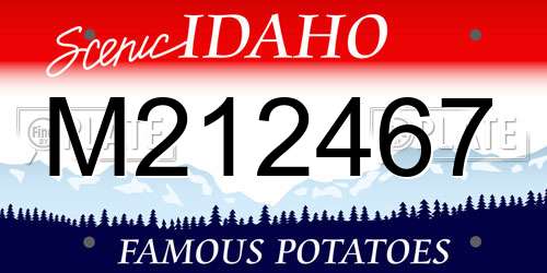 M212467 Idaho License Plate