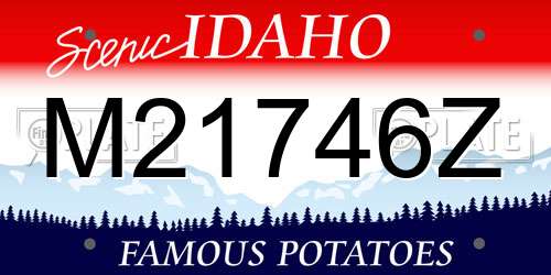M21746Z Idaho License Plate