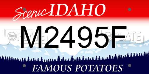 M2495F Idaho License Plate