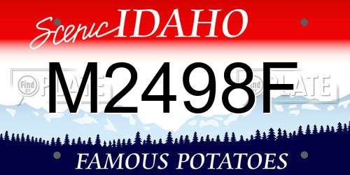 M2498F Idaho License Plate