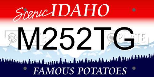 M252TG Idaho License Plate