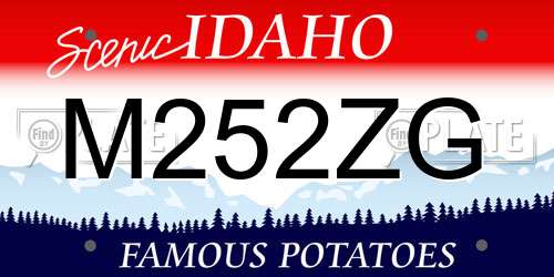 M252ZG Idaho License Plate