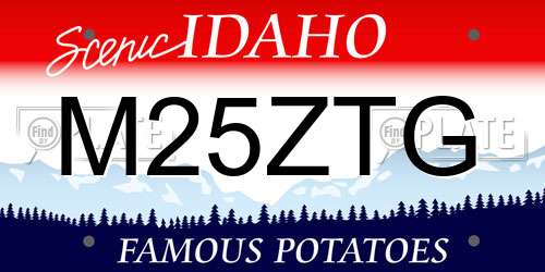 M25ZTG Idaho License Plate