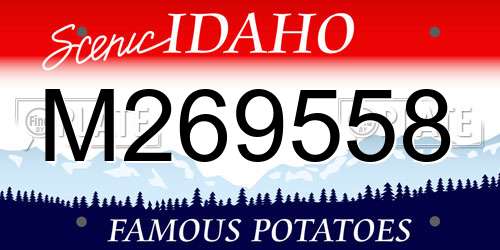 M269558 Idaho License Plate