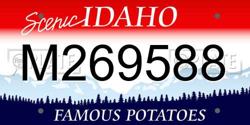 M269588 Idaho License Plate