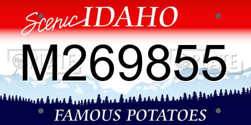 M269855 Idaho License Plate