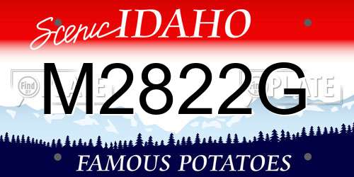 M2822G Idaho License Plate