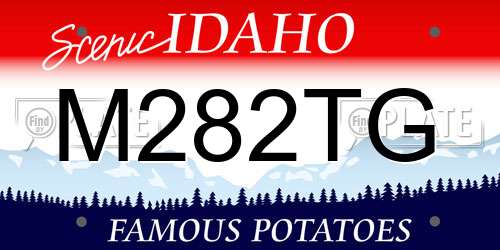 M282TG Idaho License Plate