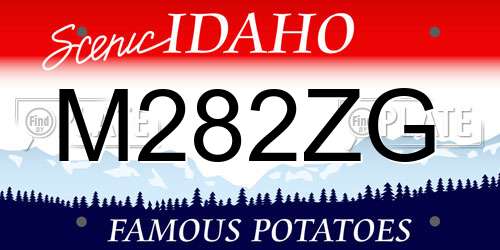 M282ZG Idaho License Plate