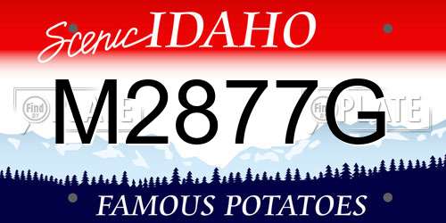 M2877G Idaho License Plate
