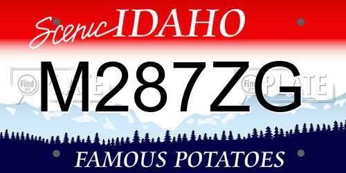 M287ZG Idaho License Plate