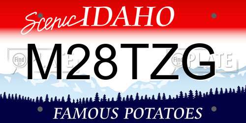 M28TZG Idaho License Plate