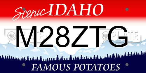 M28ZTG Idaho License Plate
