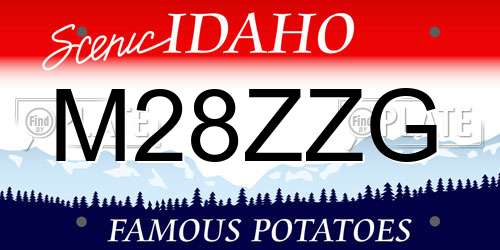 M28ZZG Idaho License Plate