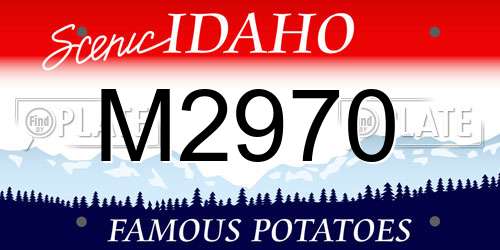 M2970 Idaho License Plate