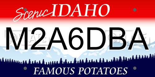 M2A6DBA Idaho License Plate
