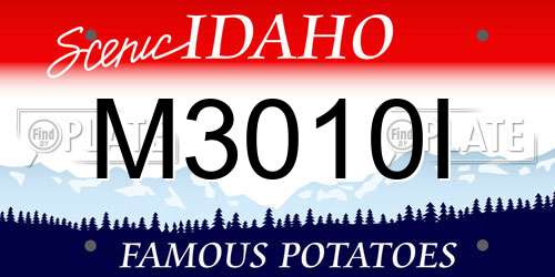 M3010I Idaho License Plate