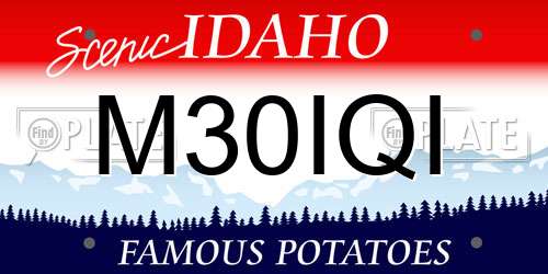 M30IQI Idaho License Plate