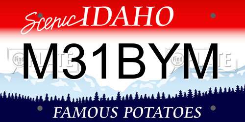 M31BYM Idaho License Plate