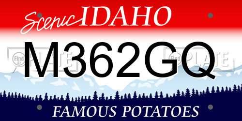 M362GQ Idaho License Plate