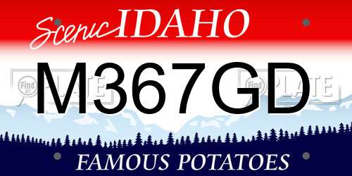 M367GD Idaho License Plate
