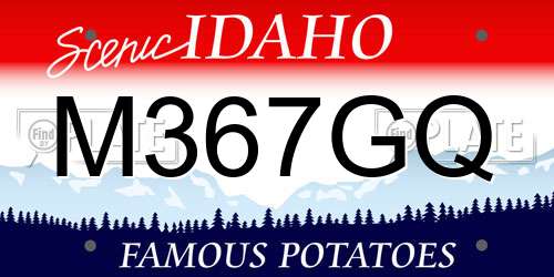 M367GQ Idaho License Plate