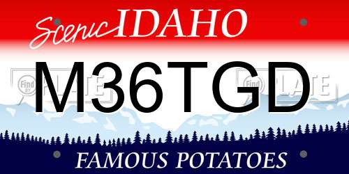 M36TGD Idaho License Plate