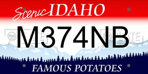 M374NB Idaho License Plate