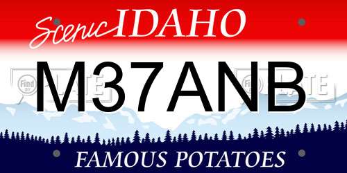 M37ANB Idaho License Plate