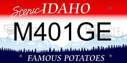M401GE Idaho License Plate