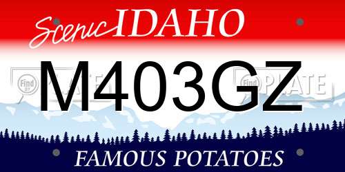 M403GZ Idaho License Plate