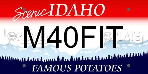M40FIT Idaho License Plate