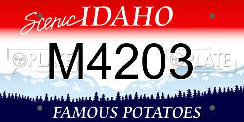 M4203 Idaho License Plate