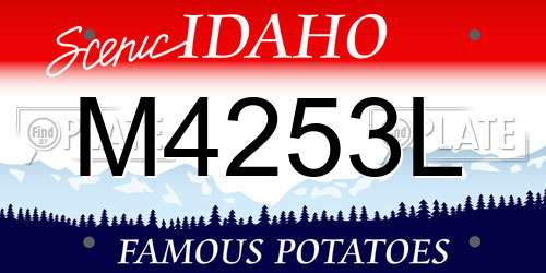 M4253L Idaho License Plate
