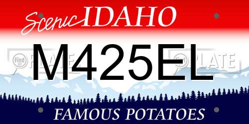 M425EL Idaho License Plate