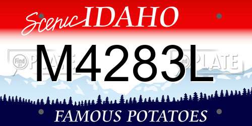 M4283L Idaho License Plate