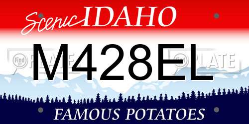 M428EL Idaho License Plate