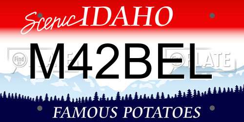 M42BEL Idaho License Plate