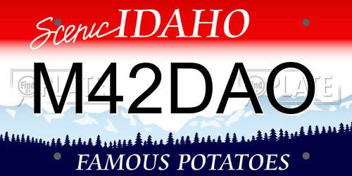 M42DAO Idaho License Plate