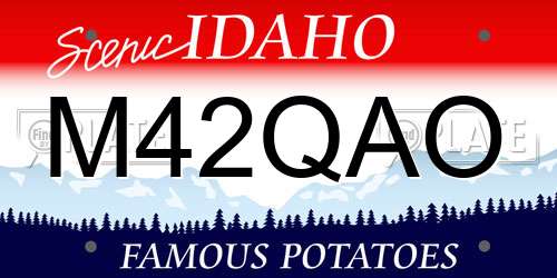 M42QAO Idaho License Plate