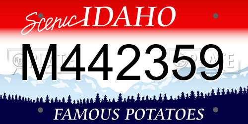M442359 Idaho License Plate