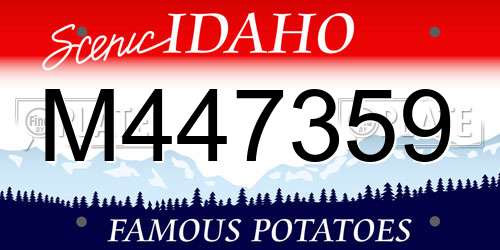 M447359 Idaho License Plate