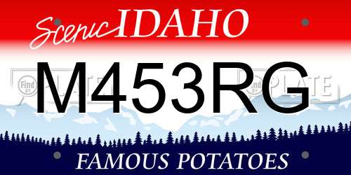 M453RG Idaho License Plate