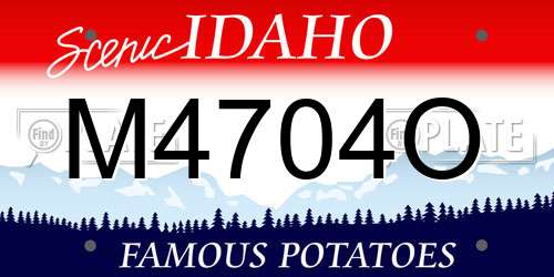 M4704O Idaho License Plate