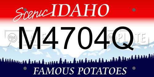 M4704Q Idaho License Plate