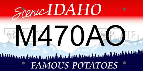 M470AO Idaho License Plate