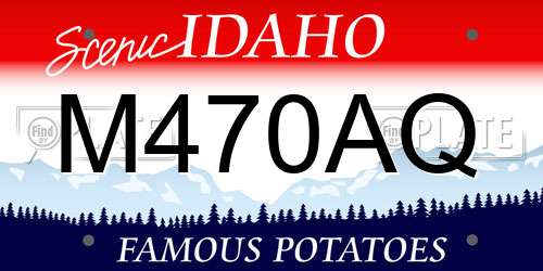 M470AQ Idaho License Plate