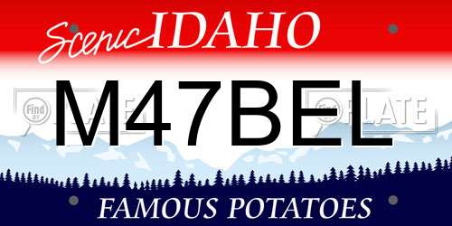 M47BEL Idaho License Plate